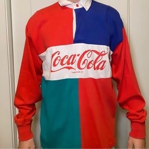 Coca Cola vintage brand size large polo